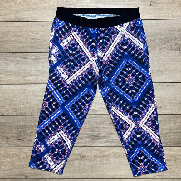 Hurley Tie Dye Crop Athletic Leggings Size Medium - Picture 1 of 10
